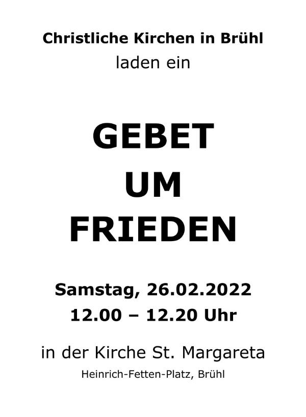 Plakat Friedensgebet 26-02-22